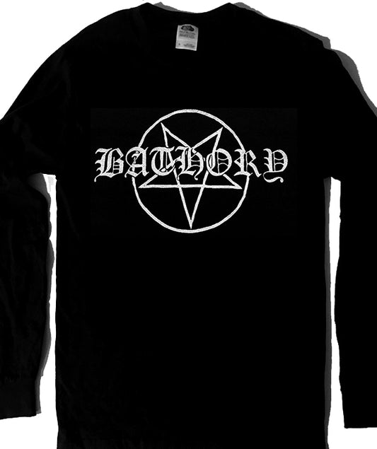 bathory pentagram logo t shirt long sleeve longsleeve cult black metal