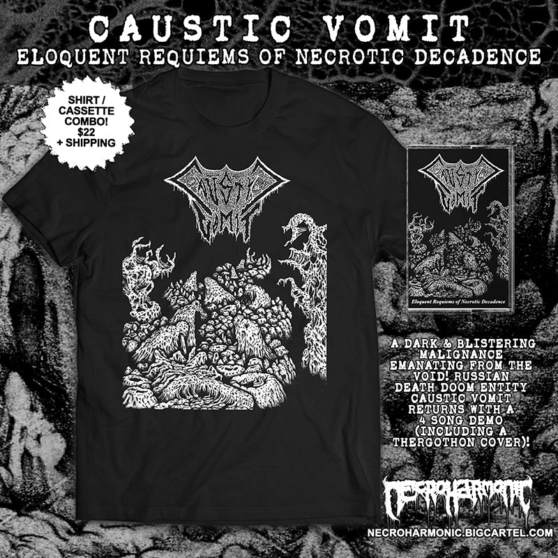 Caustic Vomit  - T shirt + Cassette Tape Combo -= Out of stock on cassette