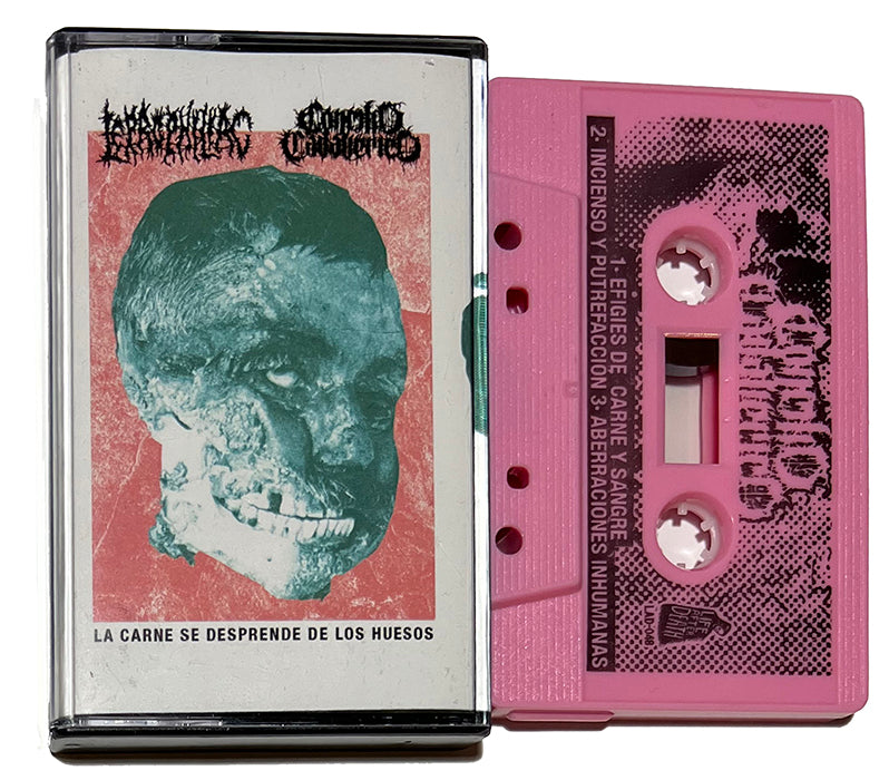 Leprophiliac / Concilio Cadavérico – La Carne Se Desprende De Los Huesos split Cassette Tape