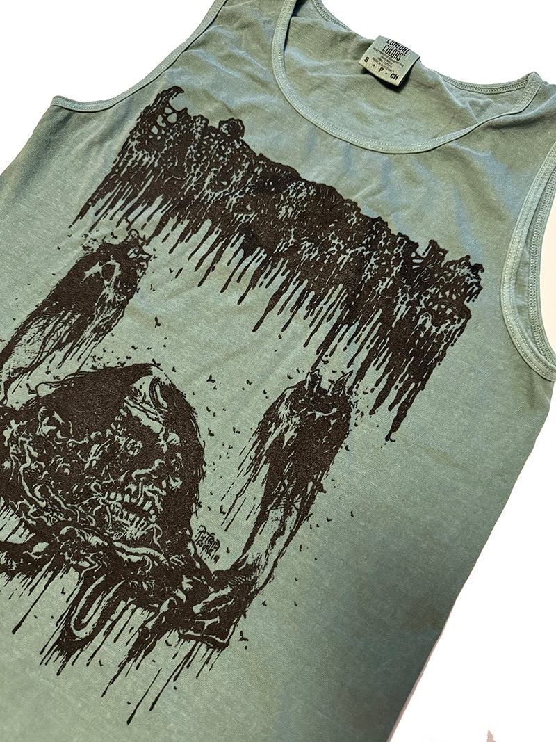 Undergang " Putrid Head " Green Tank Top