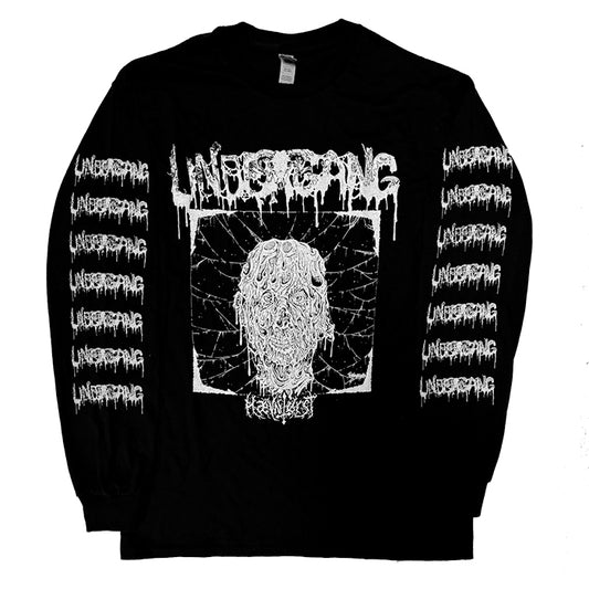 Undergang “ Hævntørst “ Long Sleeve T shirt with Logo sleeve prints