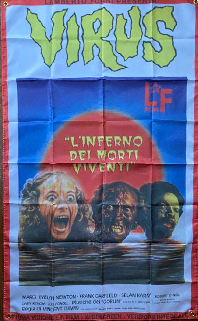 L inferno Deo Morto Viventi Virus Lenzi Hell of the living dead flag poster