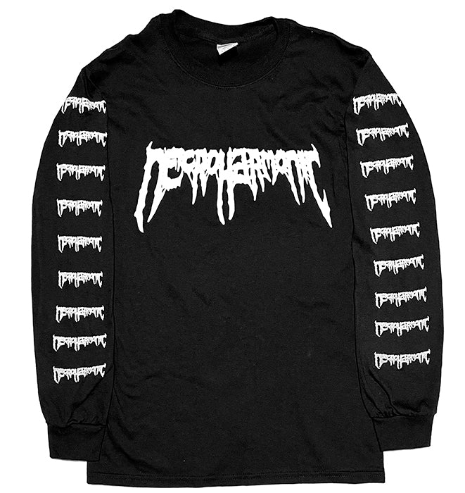 Necroharmonic Logo Black Longsleeve T shirt with Logo sleeve prints