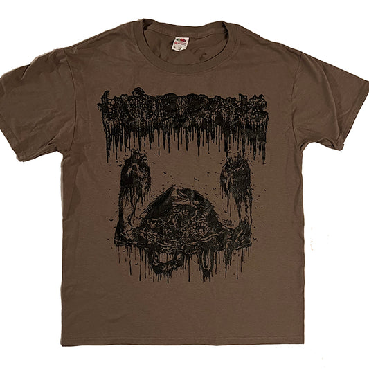 Undergang " Putrid Head "  Brown T shirt