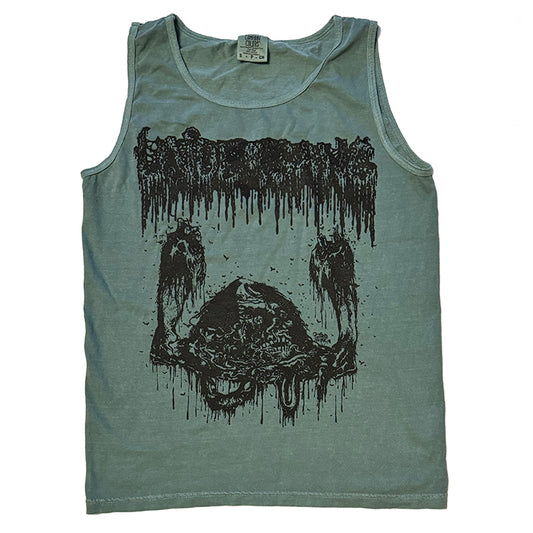 Undergang " Putrid Head " Green Tank Top