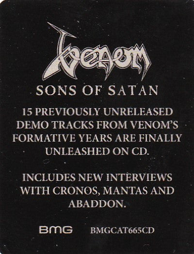 Venom - Sons Of Satan (Rare And Unreleased) CD thrash metal cd