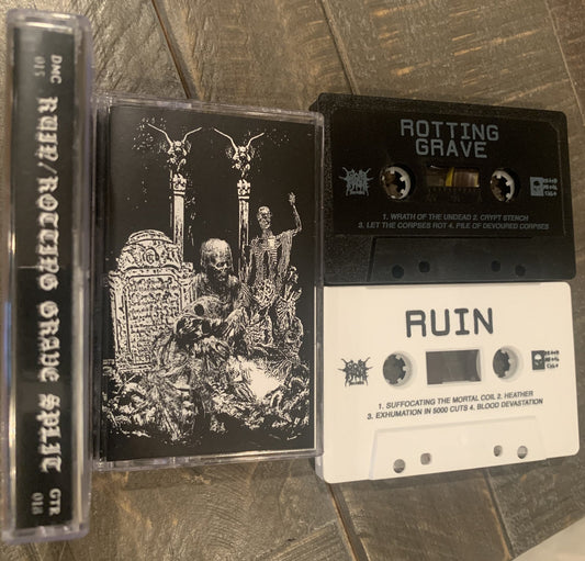 Ruin /  Rotting Grave - Split Cassette Tape