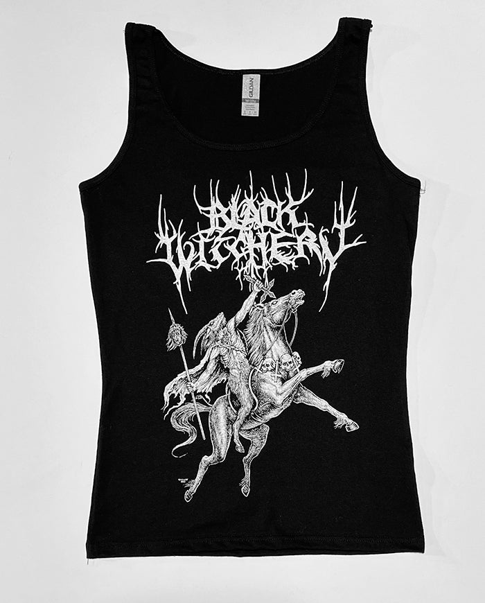 black witchery flag black metal blasphemy tank top tanktop satan satanic halloween like Moyen Chris artist 